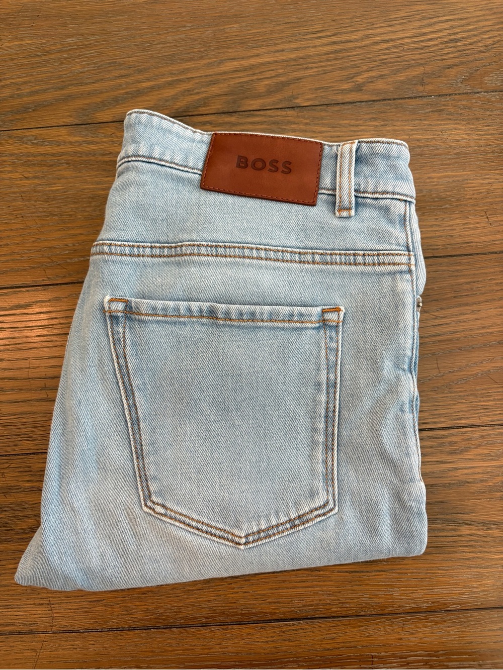BOSS Delaware Slim Fit Light Blue Straight Men's Jeans Size 32x30